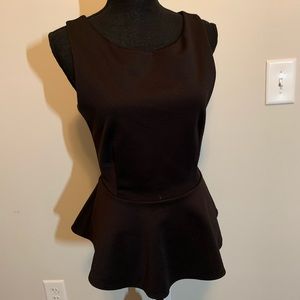 Black Peplum Blouse